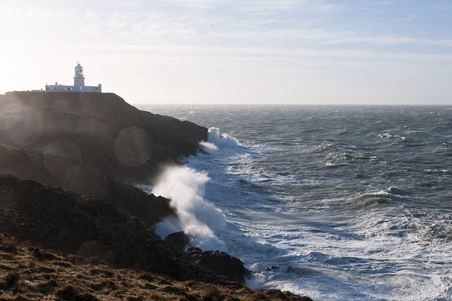 Strumble Head in a storm